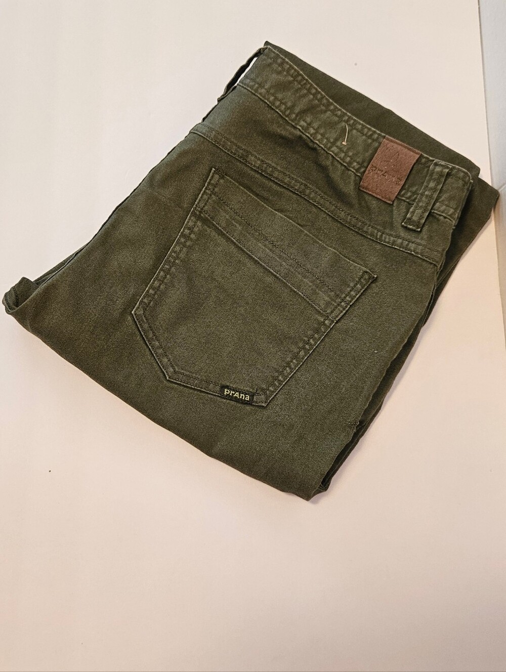 Men's PrAna Bridger Slim Fit Straight Leg Jeans Style #M4BD30315 - Olive - 38x30